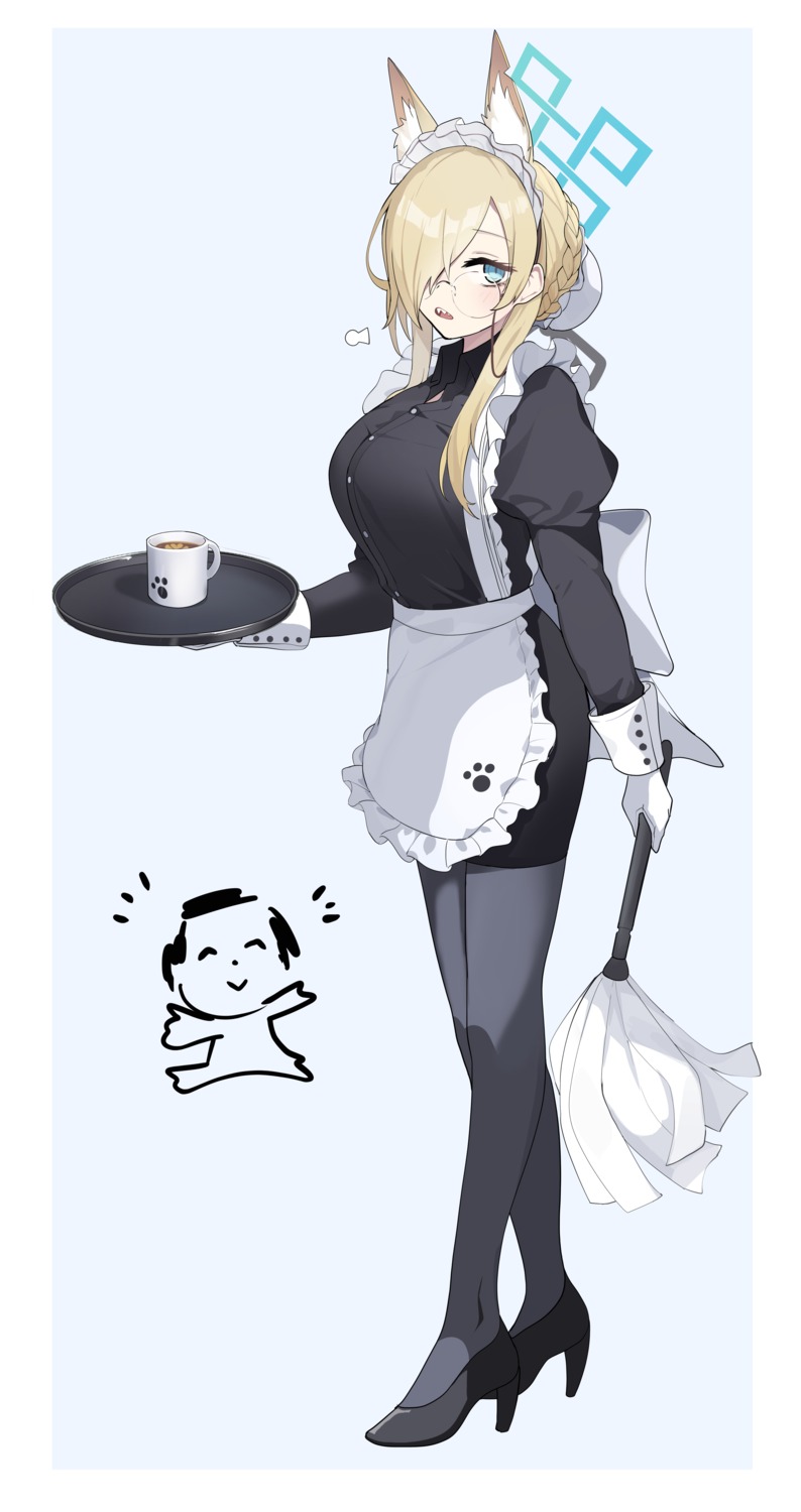 inapple blue archive ogata kanna (blue archive) animal ears halo heels